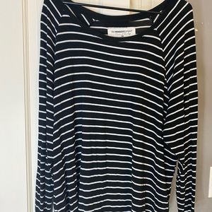 Black and White Striped Long Sleeve